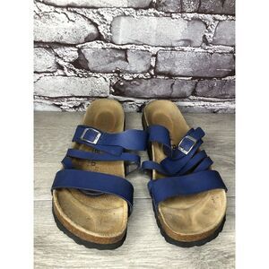 Birkenstock Betula Blue Leather Strappy Cork 260 Sandals Women’s Sz 40EU/9M US